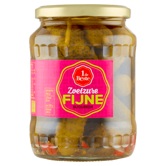 1 de Beste Augurken fijn-zoetzuur - Dirk