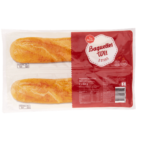 1 de Beste Baguettes wit 2 stuks - Dirk