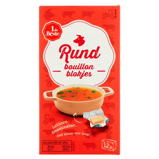 1 de Beste Bouillonblokjes rund - Dirk