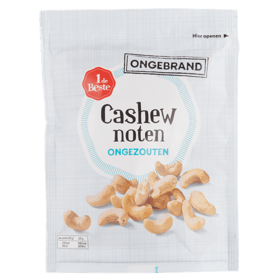 1 de Beste Cashewnoten ongebrand ongezouten - Dirk