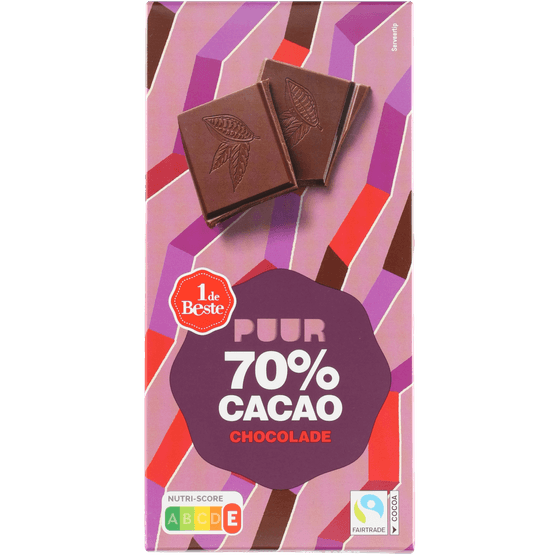 1 de Beste Chocoladetablet puur 70% cacao - Dirk