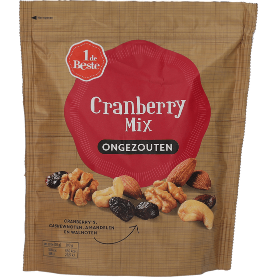 1 de Beste Cranberry mix ongezouten - Dirk