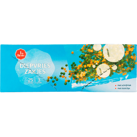1 de Beste Diepvrieszakjes 3 liter - Dirk