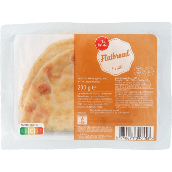 1 de Beste Flatbread 4 stuks - Dirk