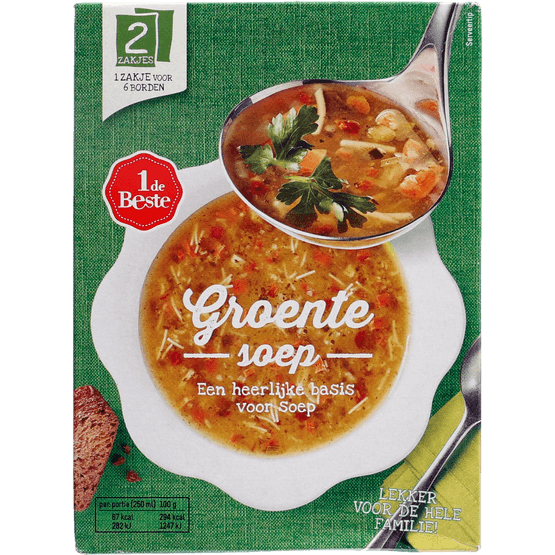 1 de Beste Groentesoep dubbelpak - Dirk