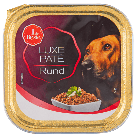 1 de Beste Hond luxe pate met rund - Dirk