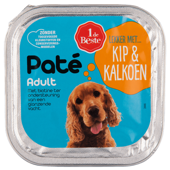 1 de Beste Hond pate kip & kalkoen - Dirk
