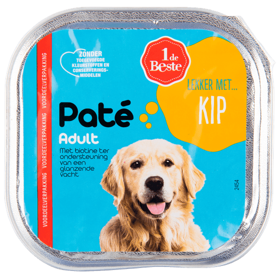 1 de Beste Hond pate met kip - Dirk