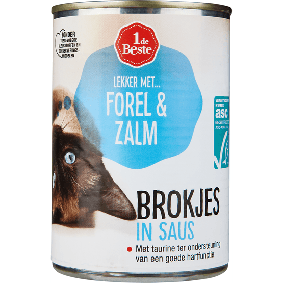 1 de Beste Kattenvoer forel-zalm in saus - Dirk