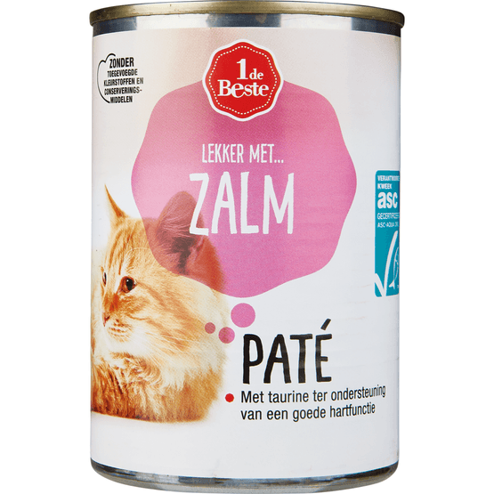 1 de Beste Kattenvoer paté zalm - Dirk