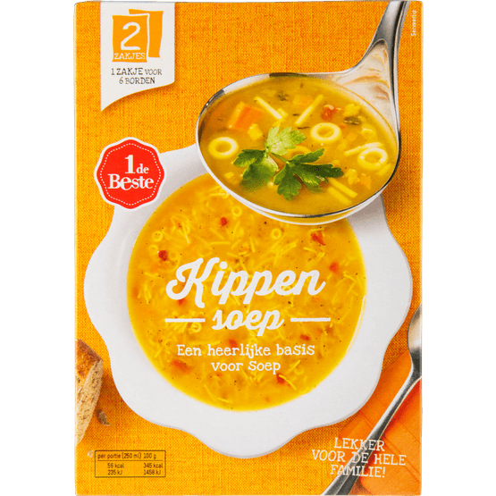 1 de Beste Kippensoep dubbelpak - Dirk