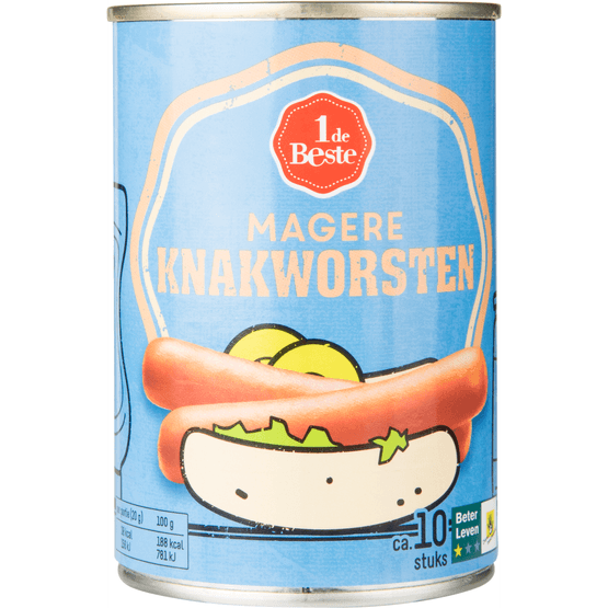 1 de Beste Knakworst mager - Dirk
