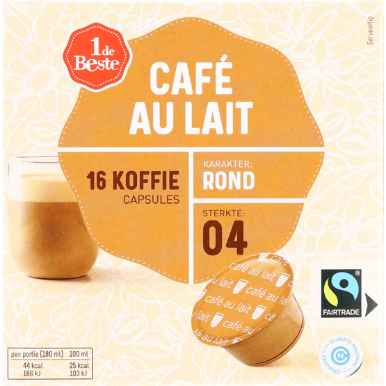 1 de Beste Koffiecups café au lait sterkte 4 - Dirk