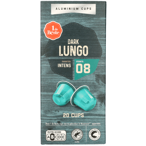 1 de Beste Koffiecups lungo dark - Dirk