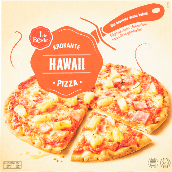 1 de Beste Krokante pizza hawaii - Dirk