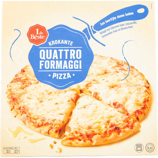 1 de Beste Krokante pizza quatro formaggi - Dirk