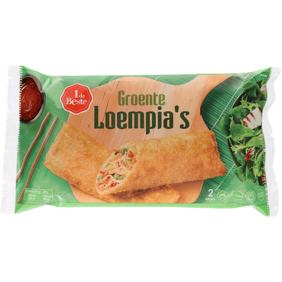 1 de Beste Loempia groente 2 stuks - Dirk