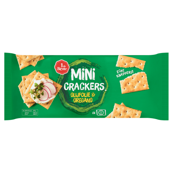 1 de Beste Mini crackers olijf-oregano - Dirk