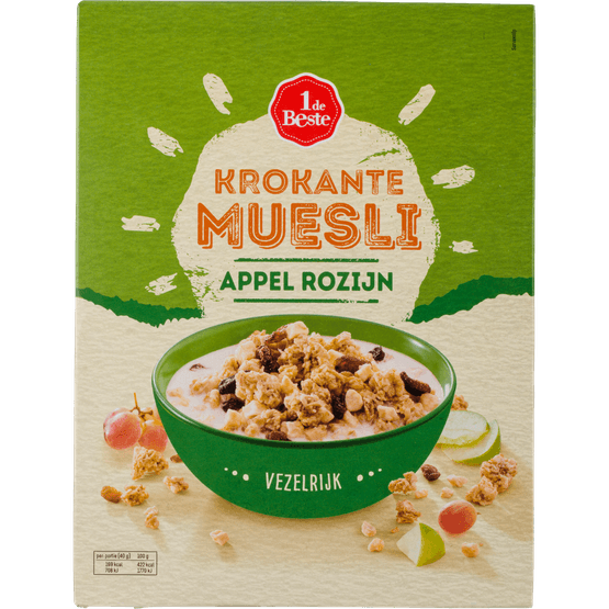 1 de Beste Muesli krokant appel rozijn - Dirk