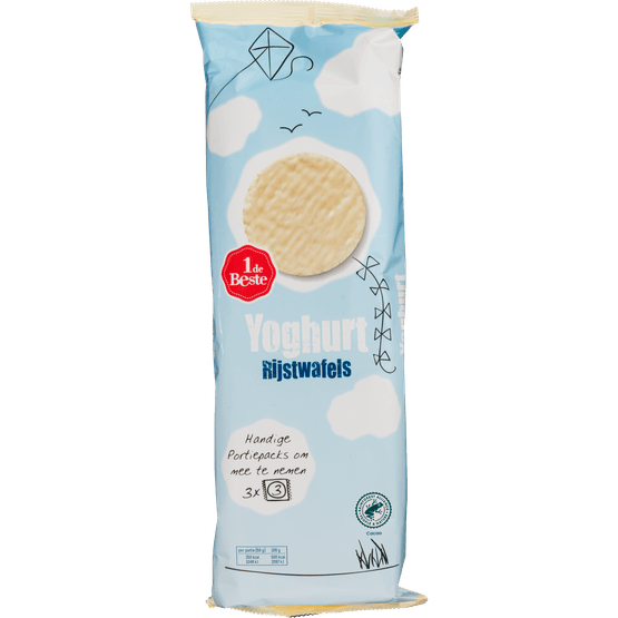 1 de Beste Rijstwafels yoghurt - Dirk