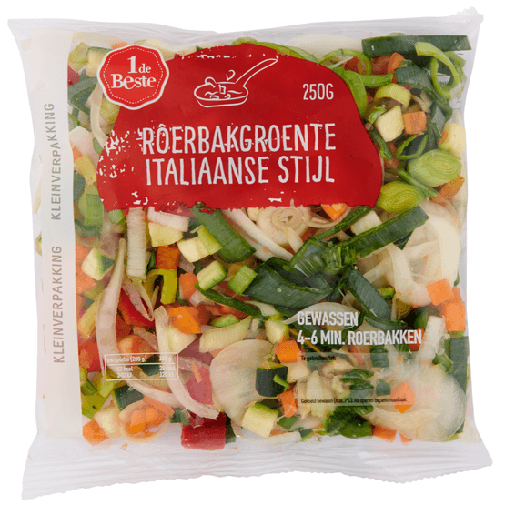1 de Beste Roerbakgroente Italiaanse stijl kleinverpakking - Dirk