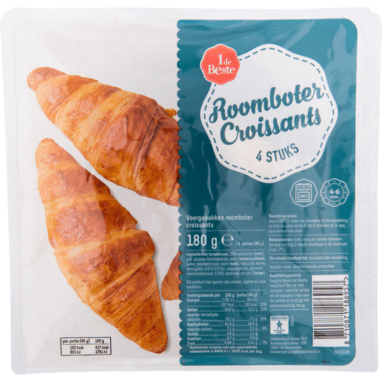 1 de Beste Roomboter croissants - Dirk