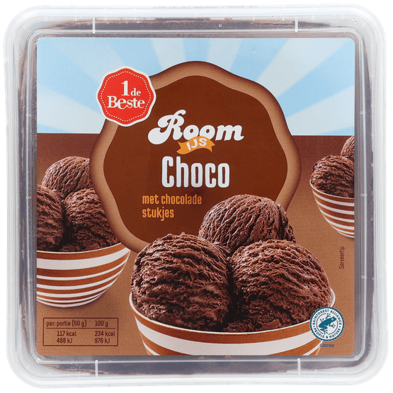 1 de Beste Roomijs chocolade - Dirk