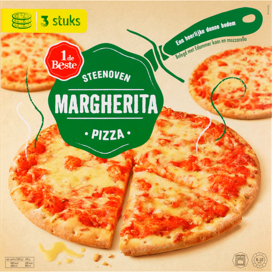 1 de Beste Steenoven pizza margherita - Dirk
