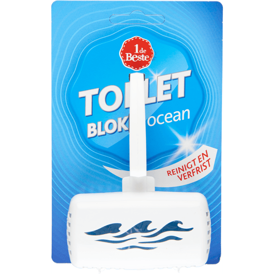 1 de Beste Toiletblok met houder aqua - Dirk