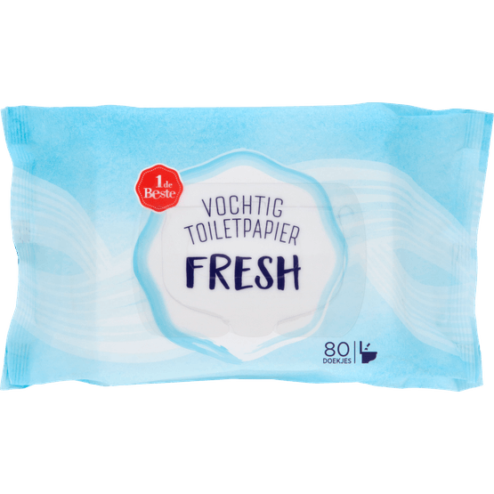 1 de Beste Vochtig toiletpapier fresh - Dirk