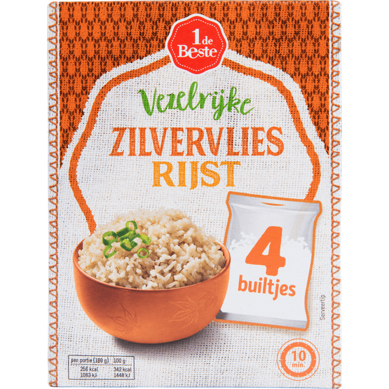 1 de Beste Zilvervliesrijst builtjes 4 stuks - Dirk