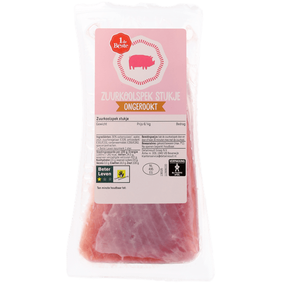 1 de Beste Zuurkoolspek stukje ongerookt - Dirk
