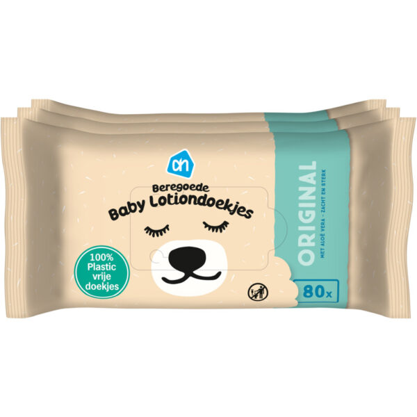 AH Beregoede Baby Lotiondoekjes 3-pack - Albert Heijn