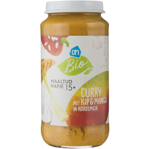 AH Biologisch Curry met Kip en Mango in Kokos 15M+ - Albert Heijn