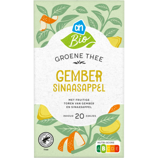 AH Biologisch Groene Thee Gember Sinaasappel - Albert Heijn