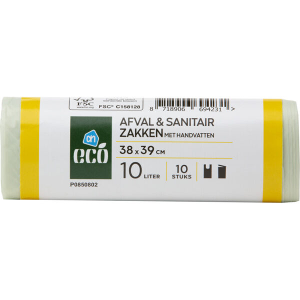 AH Eco Afval & Sanitairzakken 10 Liter - Albert Heijn