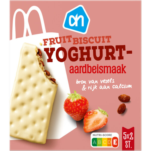 AH Fruitbiscuit Yoghurt Aardbeismaak - Albert Heijn