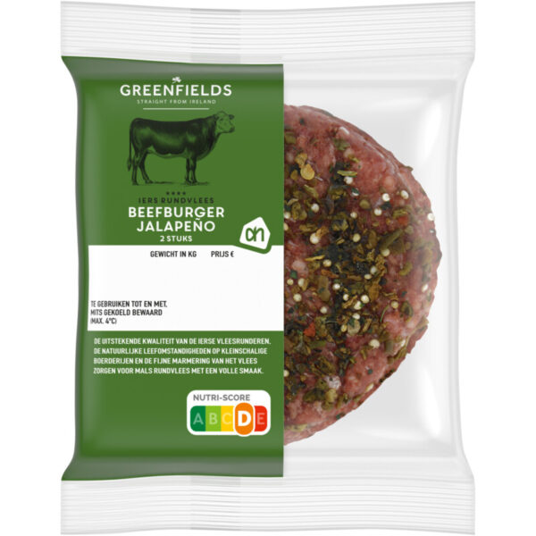 AH Greenfields Beefburger Jalapeno 2 Stuks - Albert Heijn