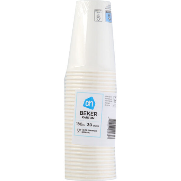 AH Kartonnen Beker Wit - Albert Heijn