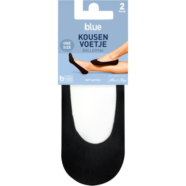 AH Kousenvoetjes Ballerina Zwart - 1 Maat - Albert Heijn