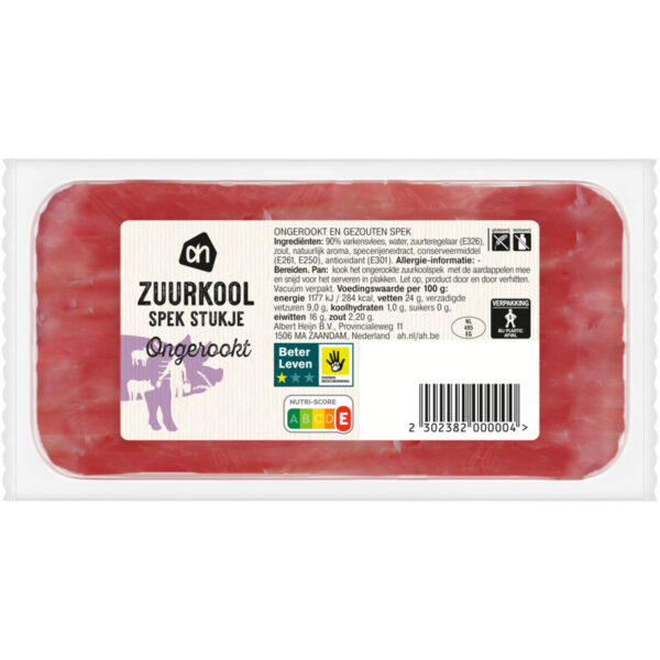 AH Ongekookt Zuurkool Spek Stukje - Albert Heijn