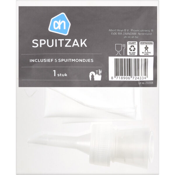 AH Spuitzak met 5 kunststofmondjes - Albert Heijn