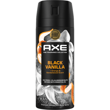 AXE Fine Fragrance Collection Premium Deodorant Bodyspray Black Vanilla - JUMBO