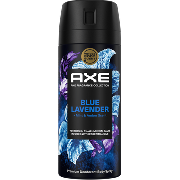 AXE Fine Fragrance Collection Premium Deodorant Bodyspray Blue Lavender - JUMBO