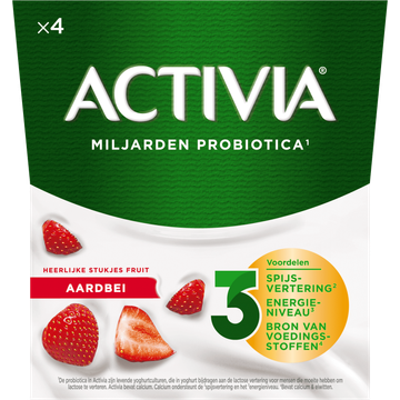 Activia Yoghurt Aardbei 4 x 125 g - JUMBO
