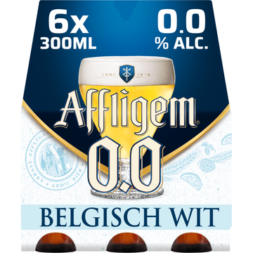 Affligem Belgisch Wit 0.0 Bier Fles 6 x 300ml - JUMBO