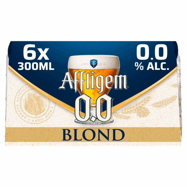 Affligem Blond 0.0 bier blik - PLUS