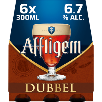 Affligem Dubbel Bier Fles 6 x 300ml - JUMBO