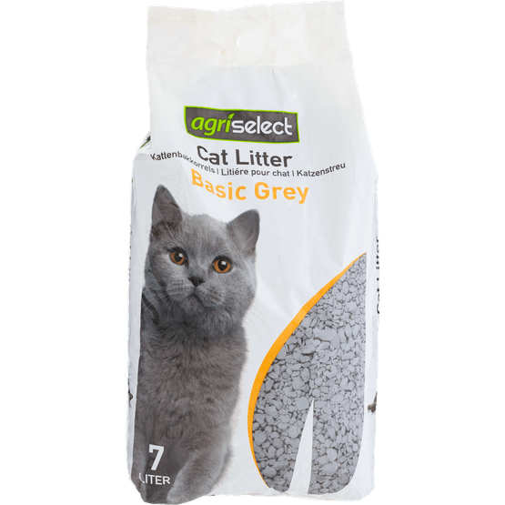 Agriselect Kattenbakkorrels basic grey - Dirk