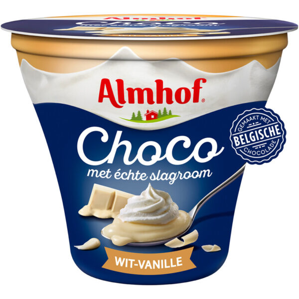 Almhof Choco met echte slagroom wit-vanille - Albert Heijn